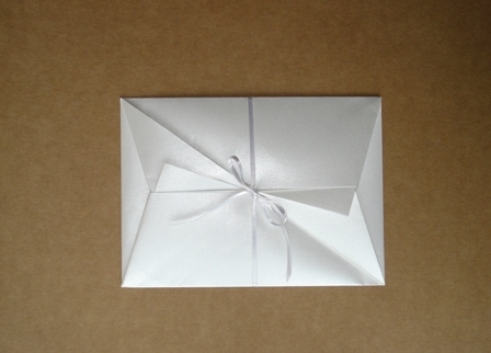 Convite de origami para casamento